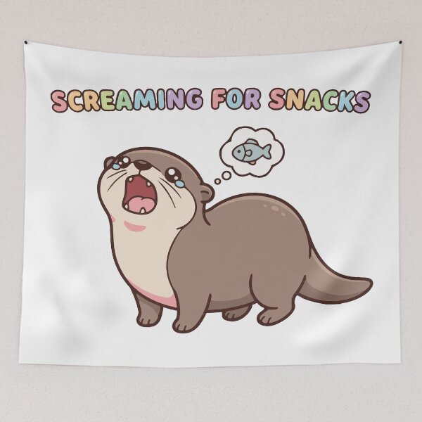 Item preview, Screaming For Snacks Hungry Asian Small Clawed Otter designed and sold by Petzzz.