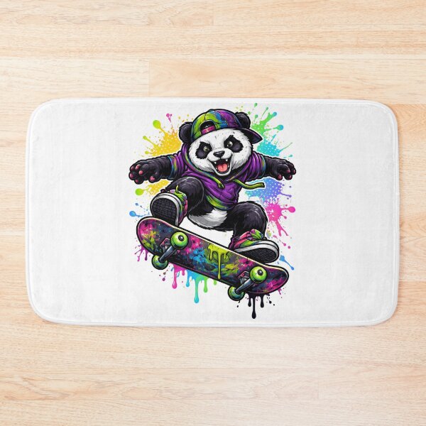 Item preview, Neon Panda Kickflip Street Art designed and sold by CRich808Designs.