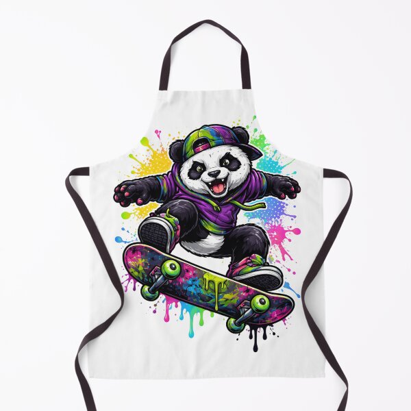 Item preview, Neon Panda Kickflip Street Art designed and sold by CRich808Designs.