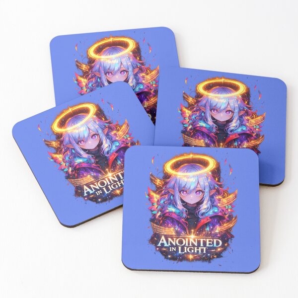 Item preview, Anointed In Light – Neon Christian Anime Angel Girl designed and sold by Daughter of a King Designs.