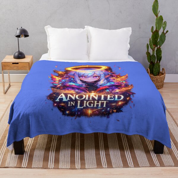 Item preview, Anointed In Light – Neon Christian Anime Angel Girl designed and sold by Daughter of a King Designs.