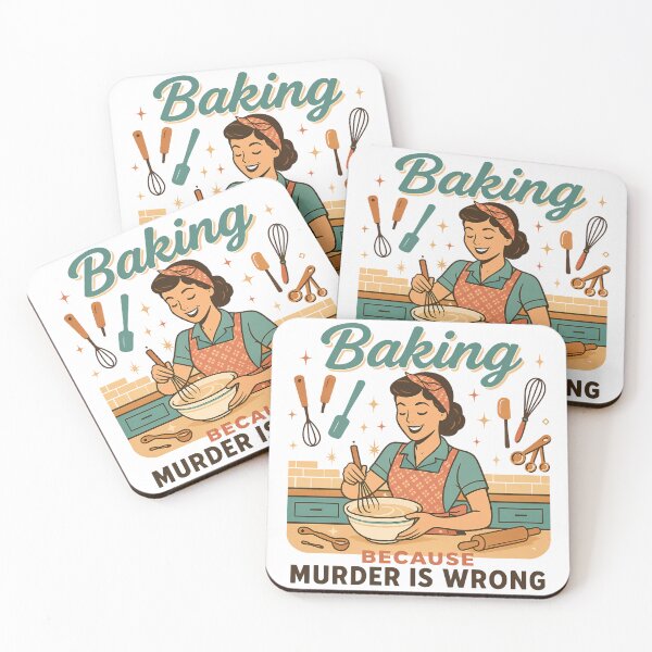 Item preview, Funny Sarcastic Kitchen - Baking Because Murder Is Wrong designed and sold by ZBIFBOUETLA.