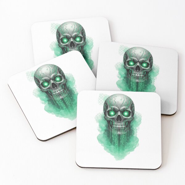 Item preview, Neon Circuit Skull Data Mist designed and sold by CRich808Designs.