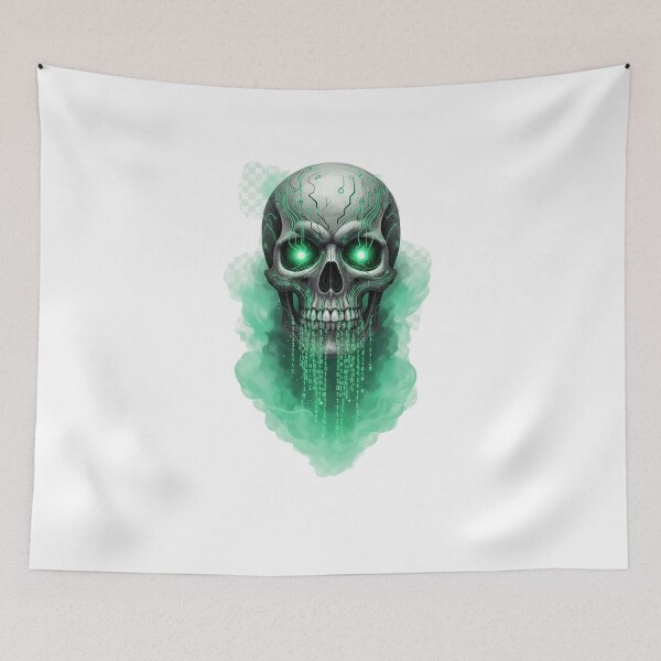 Item preview, Neon Circuit Skull Data Mist designed and sold by CRich808Designs.