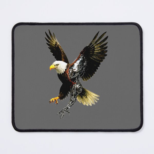 Item preview, Futuristic Cyborg Bald Eagle – Powerful Tech Animal Art designed and sold by Naturalite19.