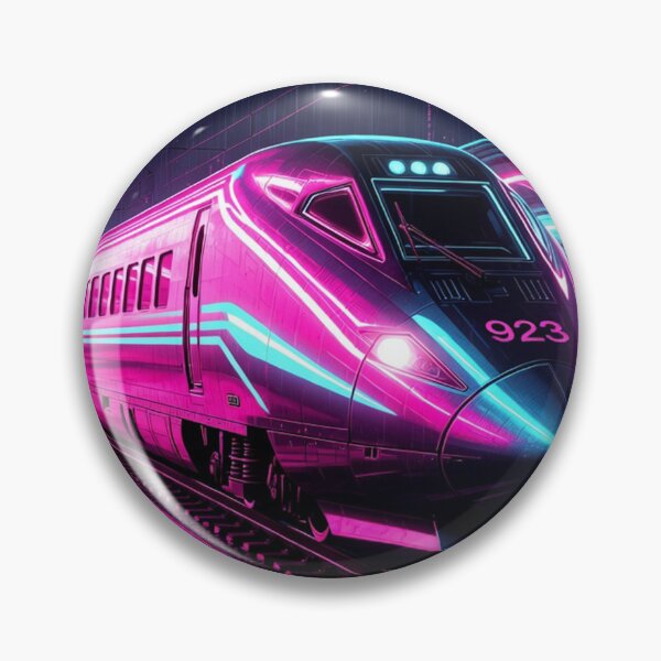 Item preview, Cyberpunk Tokyo Bullet Train Neon Station Poster Sticker Gift designed and sold by Ink Dynasty.