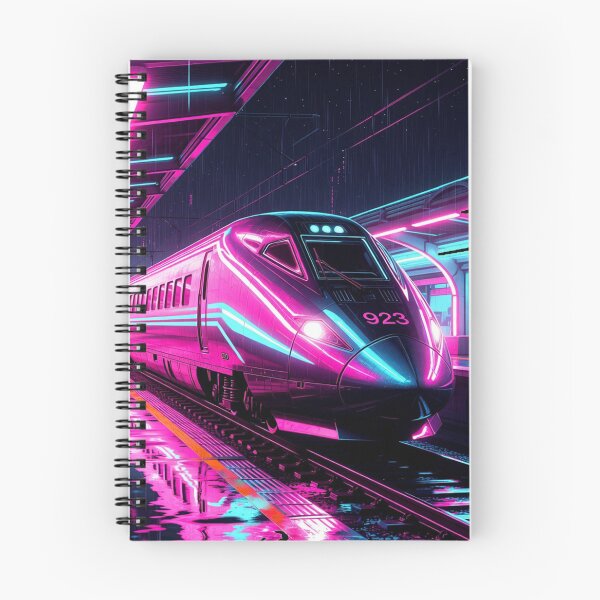 Item preview, Cyberpunk Tokyo Bullet Train Neon Station Poster Sticker Gift designed and sold by Ink Dynasty.
