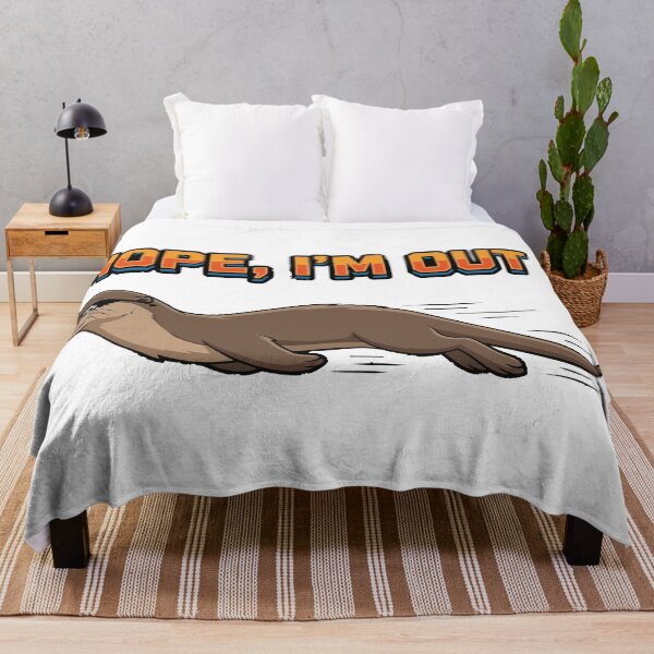 Item preview, Nope Im Out Sliding River Otter Meme designed and sold by Petzzz.