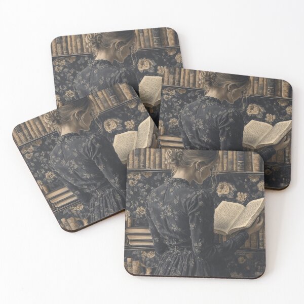 Item preview, Victorian Library Reader Illustration designed and sold by EverpageStudio.