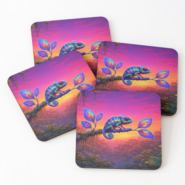Item preview, Sunset Electric Chameleon designed and sold by PurrfectWhisper.