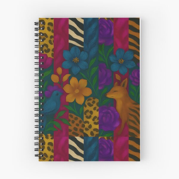 Item preview, Wildlife Floral Stripes designed and sold by Poetic Patterns Studio.