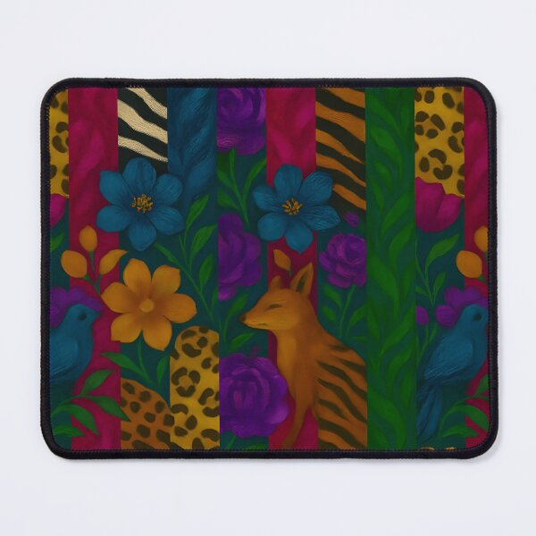 Item preview, Wildlife Floral Stripes designed and sold by Poetic Patterns Studio.