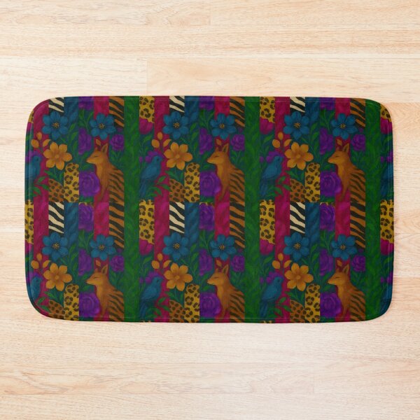 Item preview, Wildlife Floral Stripes designed and sold by Poetic Patterns Studio.