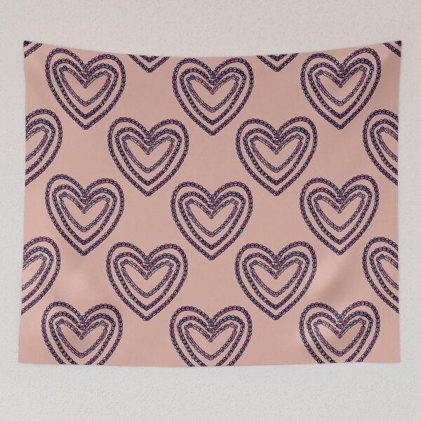 Item preview, Sequin heart, soft pink background designed and sold by WONDERPRINTVALLEY.
