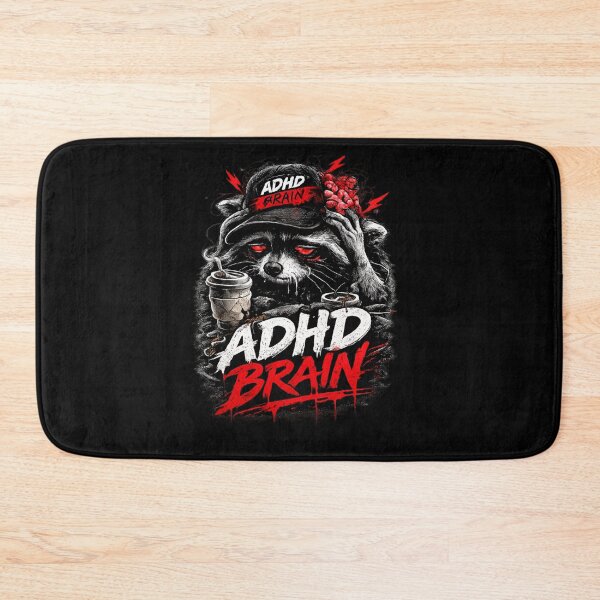 Item preview, ADHD Brain Raccoon — Chaotic Mind Coffee Overload designed and sold by VibeOffline Studio.