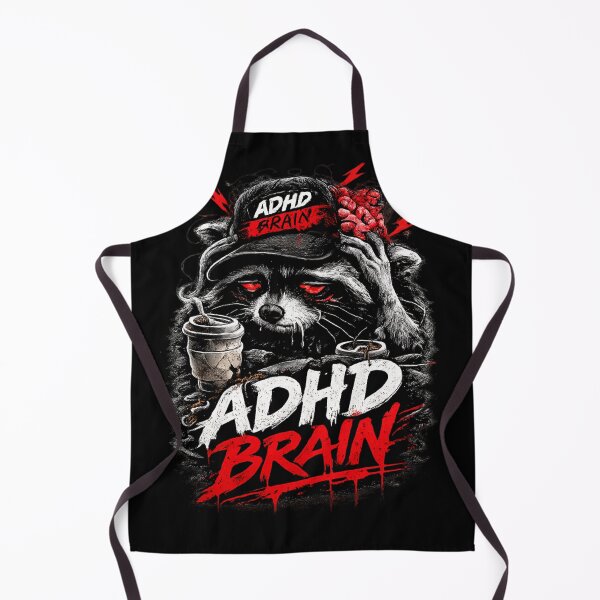Item preview, ADHD Brain Raccoon — Chaotic Mind Coffee Overload designed and sold by VibeOffline Studio.