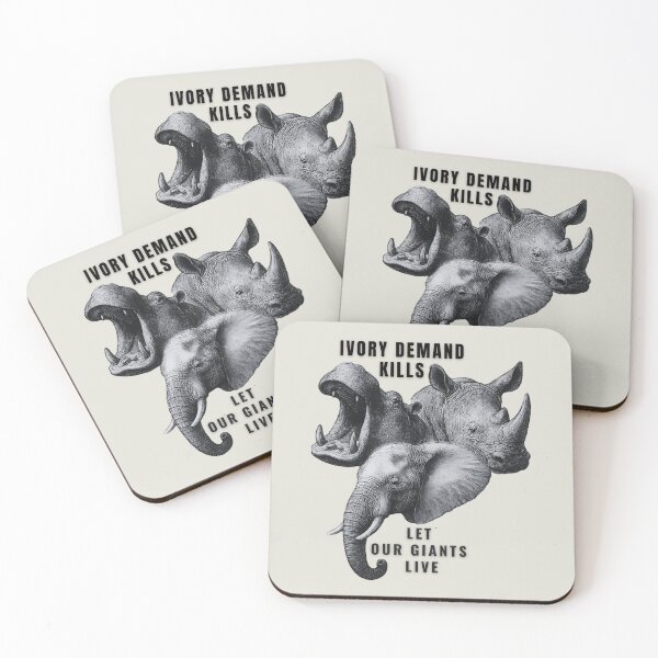 Item preview, Ivory Demand Kills – Let Our Giants Live  Anti‑Ivory Awareness Design designed and sold by Pawethic Prints Studio.