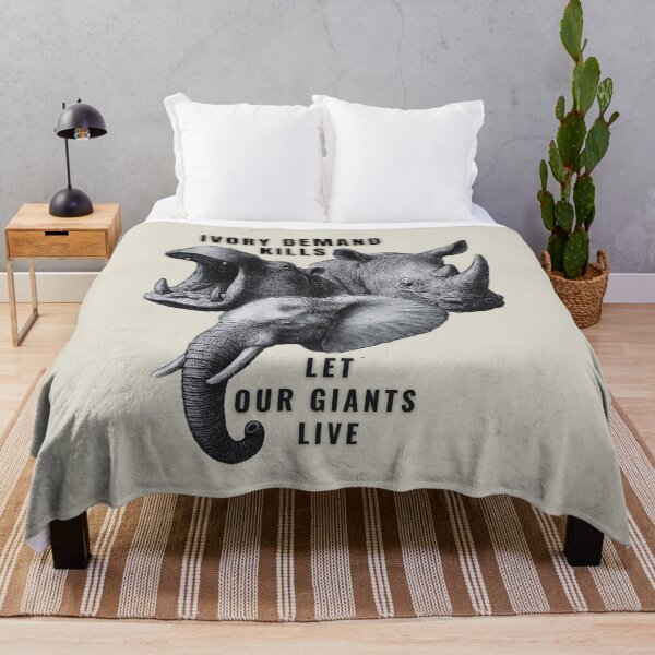Item preview, Ivory Demand Kills – Let Our Giants Live Anti‑Ivory Awareness Design designed and sold by Pawethic Prints Studio.