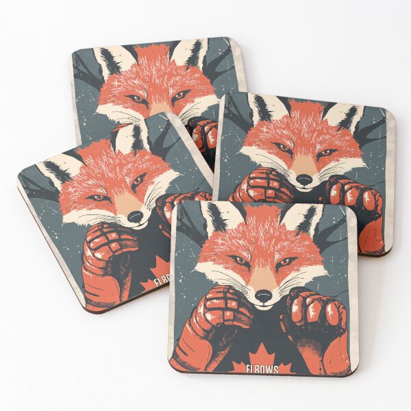 Item preview, Elbows Up! Fox Glove – Retro Canadian Poster designed and sold by Vixen-Villainy.