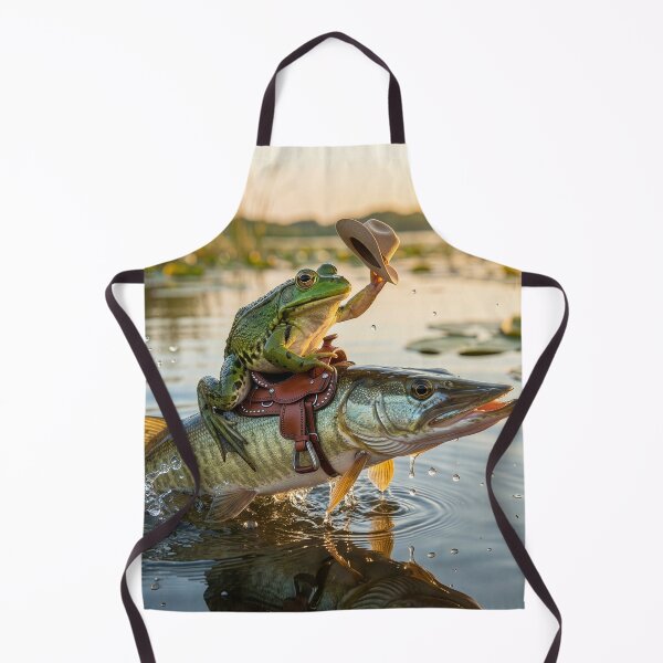 Item preview, Cowboy Frog Rides Bucking Muskellunge designed and sold by Tridentulus.
