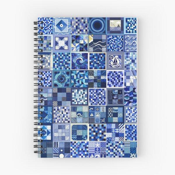 Item preview, Coastal Patchwork Quilted Look - Faux Patchwork Print Granny Squares 3/4 designed and sold by Beachy.