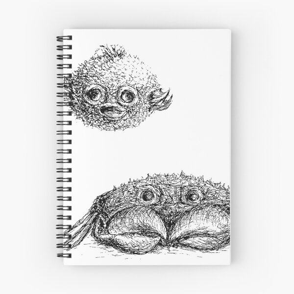 Item preview, crab and puffer fish drawing designed and sold by MiraNomegusta.