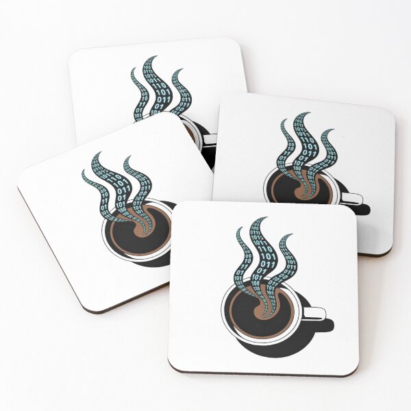 Item preview, Coffee to Code - Minimalist Binary Programming Art designed and sold by Mr-wow.