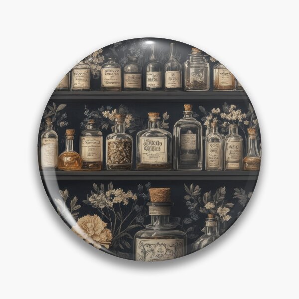 Item preview, Vintage Apothecary Shelf Illustration designed and sold by EverpageStudio.