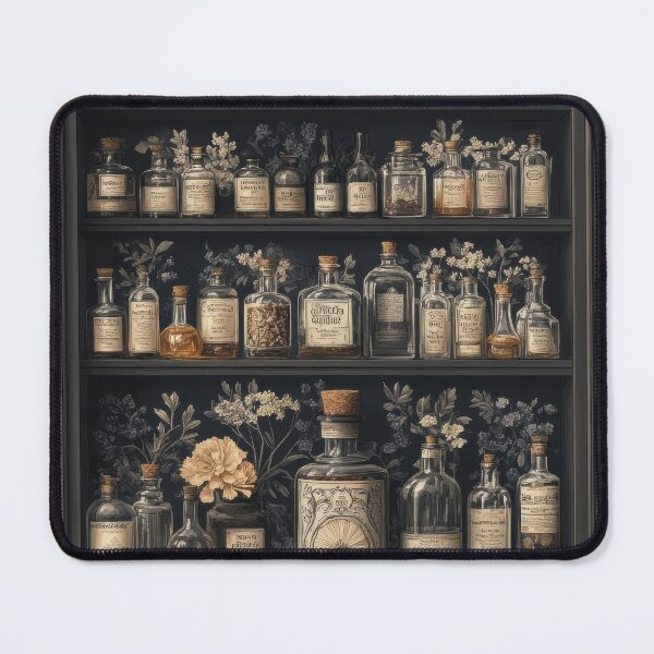 Item preview, Vintage Apothecary Shelf Illustration designed and sold by EverpageStudio.
