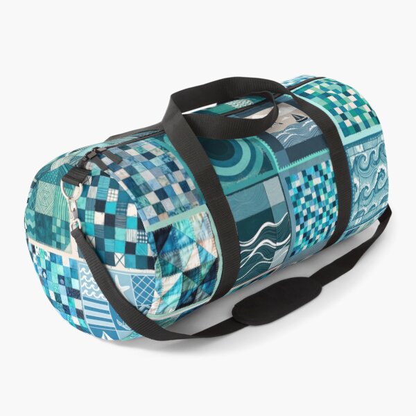 Item preview, Coastal Patchwork Quilted Look - Faux Patchwork Print Granny Squares 4/4 designed and sold by Beachy.