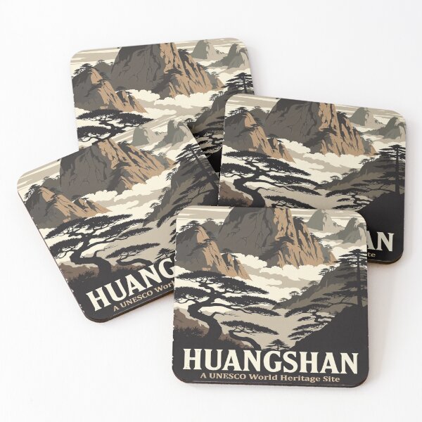 Item preview, Huangshan Mountains Vintage Travel Poster China Landscape Wall Art Decor Gift designed and sold by Ink Dynasty.
