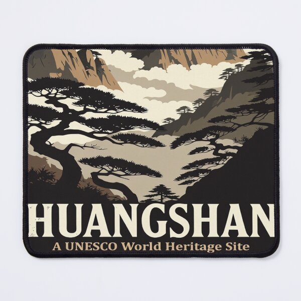 Item preview, Huangshan Mountains Vintage Travel Poster China Landscape Wall Art Decor Gift designed and sold by Ink Dynasty.