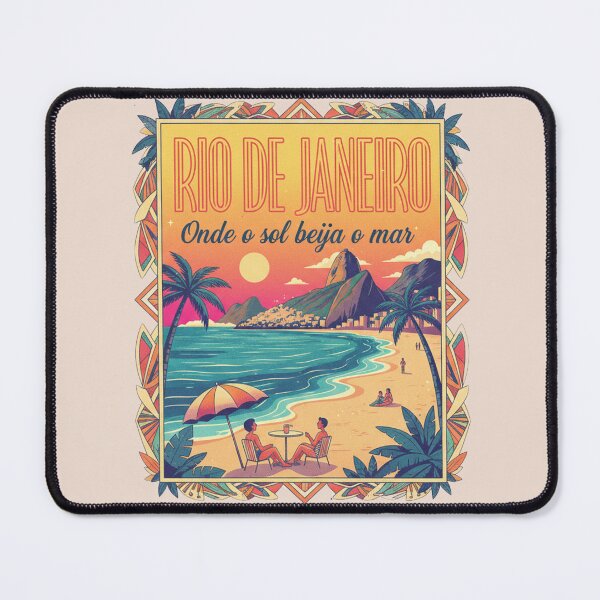 Item preview, Rio de Janeiro Vintage Travel Poster – Sunset Beach Paradise designed and sold by Dimu Co..