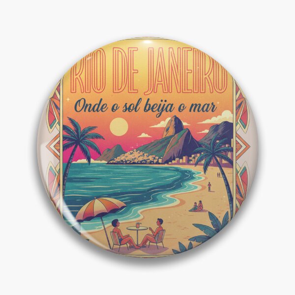 Item preview, Rio de Janeiro Vintage Travel Poster – Sunset Beach Paradise designed and sold by Dimu Co..