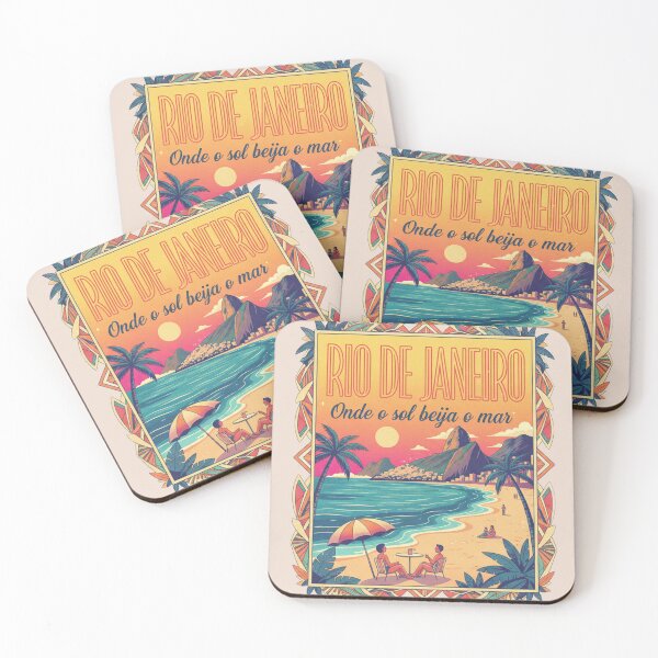 Item preview, Rio de Janeiro Vintage Travel Poster – Sunset Beach Paradise designed and sold by Dimu Co..