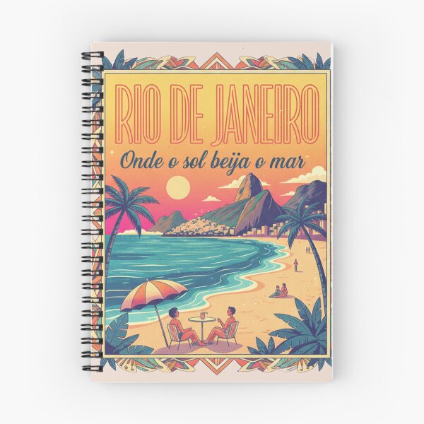 Item preview, Rio de Janeiro Vintage Travel Poster – Sunset Beach Paradise designed and sold by Dimu Co..