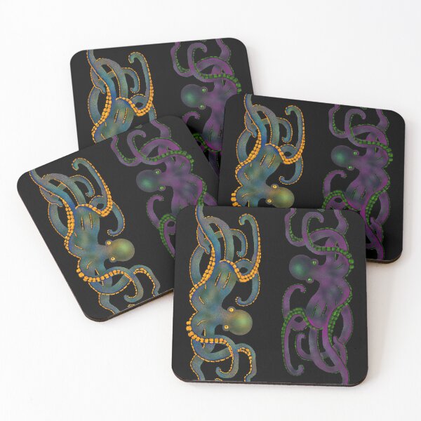 Item preview, Octopus Graphic Art Duo on Black designed and sold by Andyshouse.