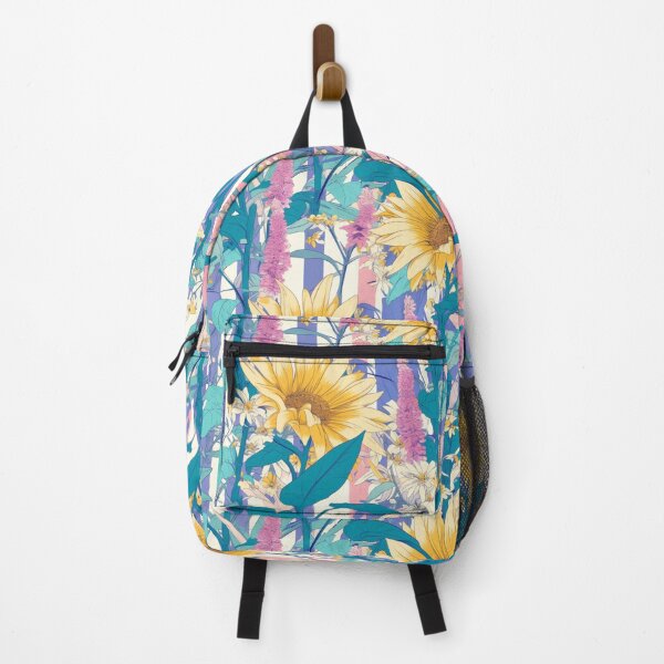 Item preview, Sunflowers on stripes designed and sold by Found&Foraged Fine Art.