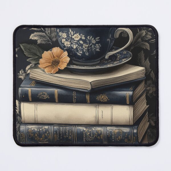 Item preview, Vintage Bookish Tea Still Life designed and sold by EverpageStudio.