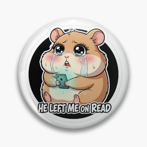 Item preview, He Left Me On Read Hamster Sticker designed and sold by ChloeDesigns401.