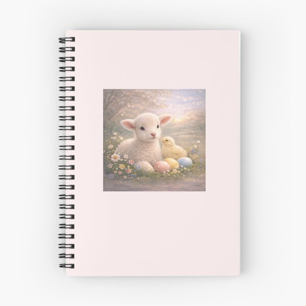Item preview, Spring Meadow Lamb and Chick – Easter Art designed and sold by Novel Works Studio.