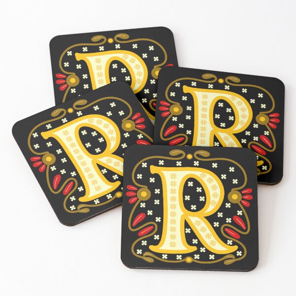 Item preview, Handmade Golden Ornamental Letter R Pattern designed and sold by Clara Fruggeri.