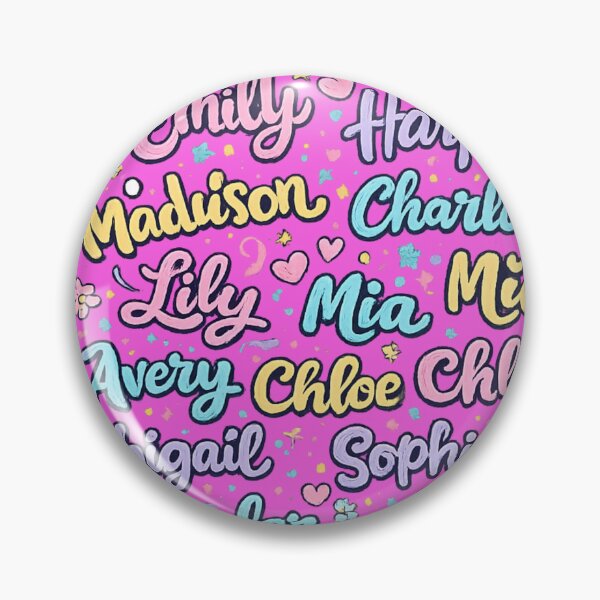 Item preview, “American Girl Names Word Cloud – Colorful Fun Streetwear Tee” designed and sold by TeerificThreads.