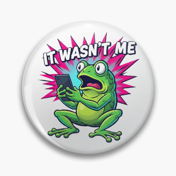 Item preview, It Wasn’t Me Frog Sticker designed and sold by ChloeDesigns401.