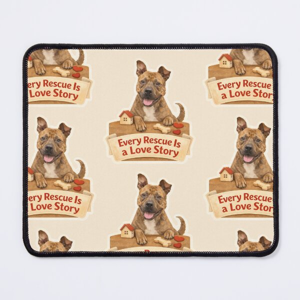 Item preview, Every Rescue Is a Love Story – Brindle Pit Bull Rescue Sticker designed and sold by Tiny Joy World.