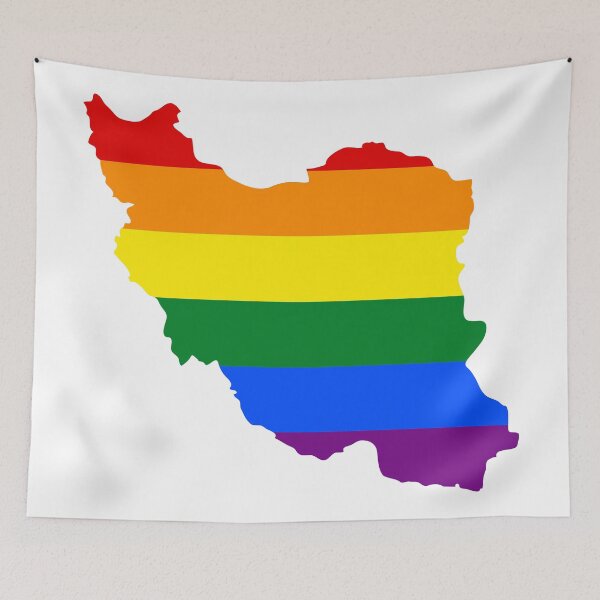 Item preview, LGBT Flag Map of Iran  designed and sold by abbeyz71.