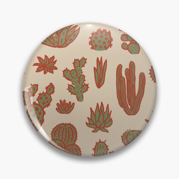 Item preview, Green Red Cactus Desert Garden Pattern designed and sold by Patternandflow.