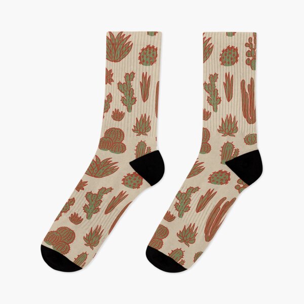 Item preview, Green Red Cactus Desert Garden Pattern designed and sold by Patternandflow.