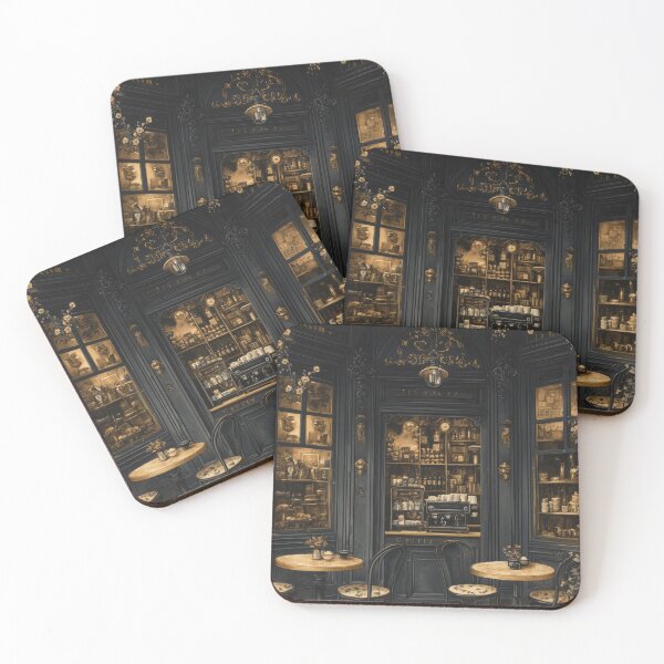 Item preview, Moody Parisian Café Entrance designed and sold by EverpageStudio.