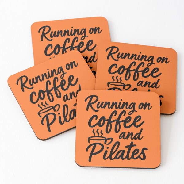 Item preview, Running On Coffee and Pilates Shirt – Funny Pilates Lover Gift, Caffeine Workout Quote designed and sold by DesignHouse07.